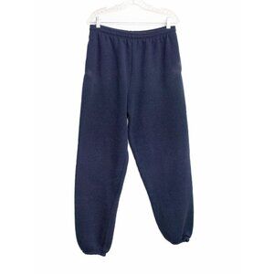 Navy Blue Elastic Waistband Sweatpants